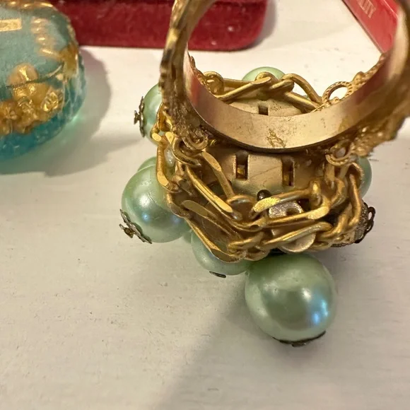 Handmade Miami Artist William Holman 111 . Green gold 24 Goldleaf  adj 6.5 -8 j - Picture 10 of 15